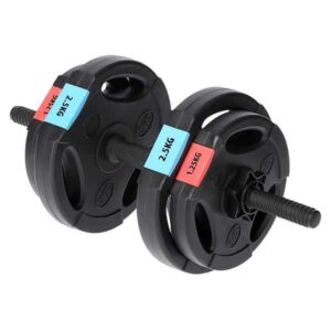 Set componibile HMS Manubri e Bilanciere con 57,5Kg di Pesi